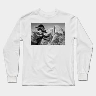 View from Glacier Point B+W Long Sleeve T-Shirt